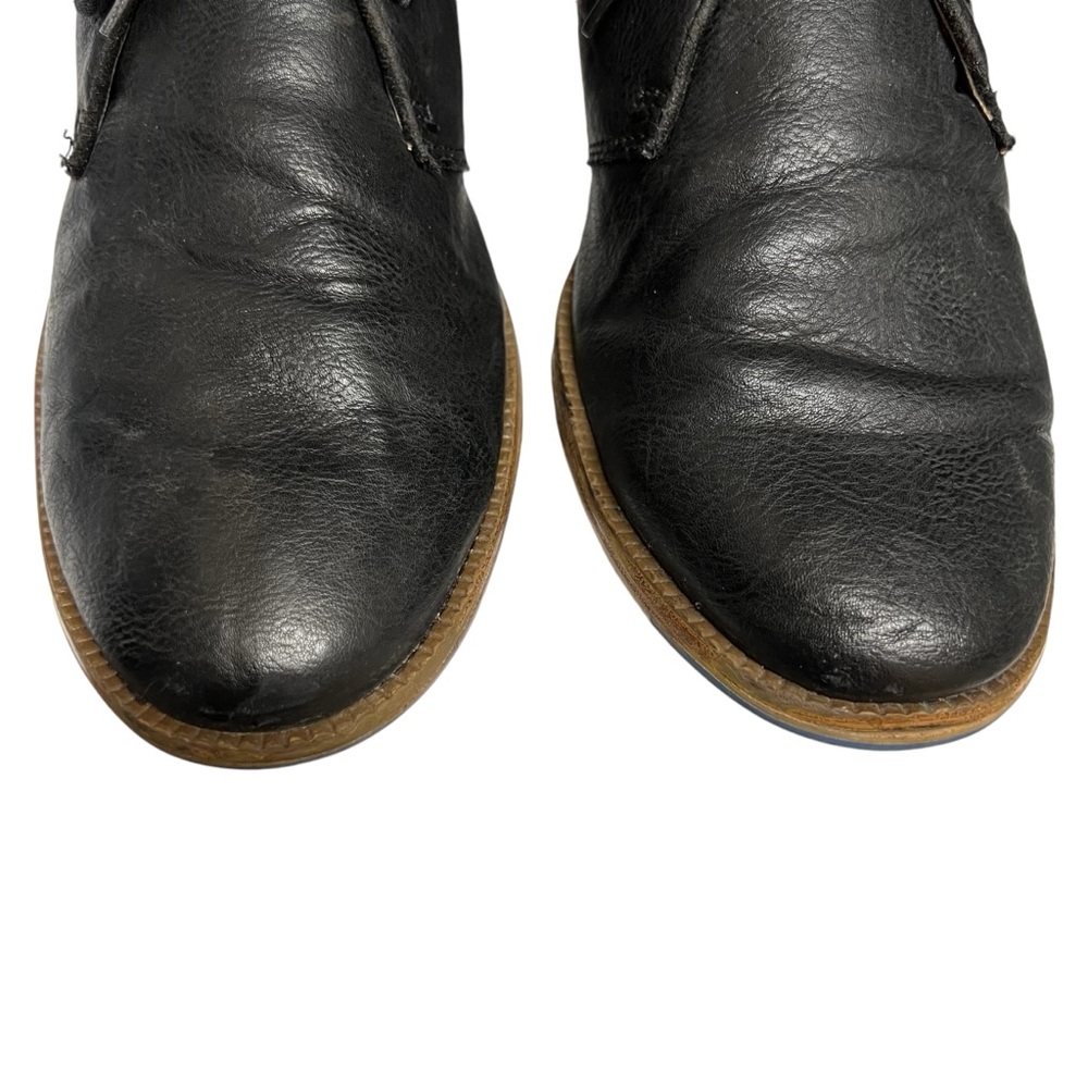 Topman Men’s Black Leather Lace Up Ankle Boots Size 41 - Picture 7 of 9
